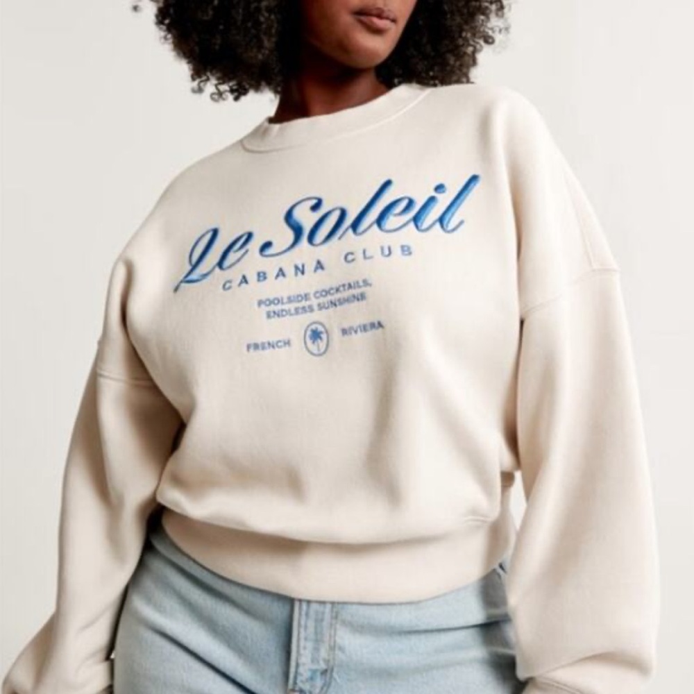 Abercrombie & Fitch Cream Le Soleil Sweater